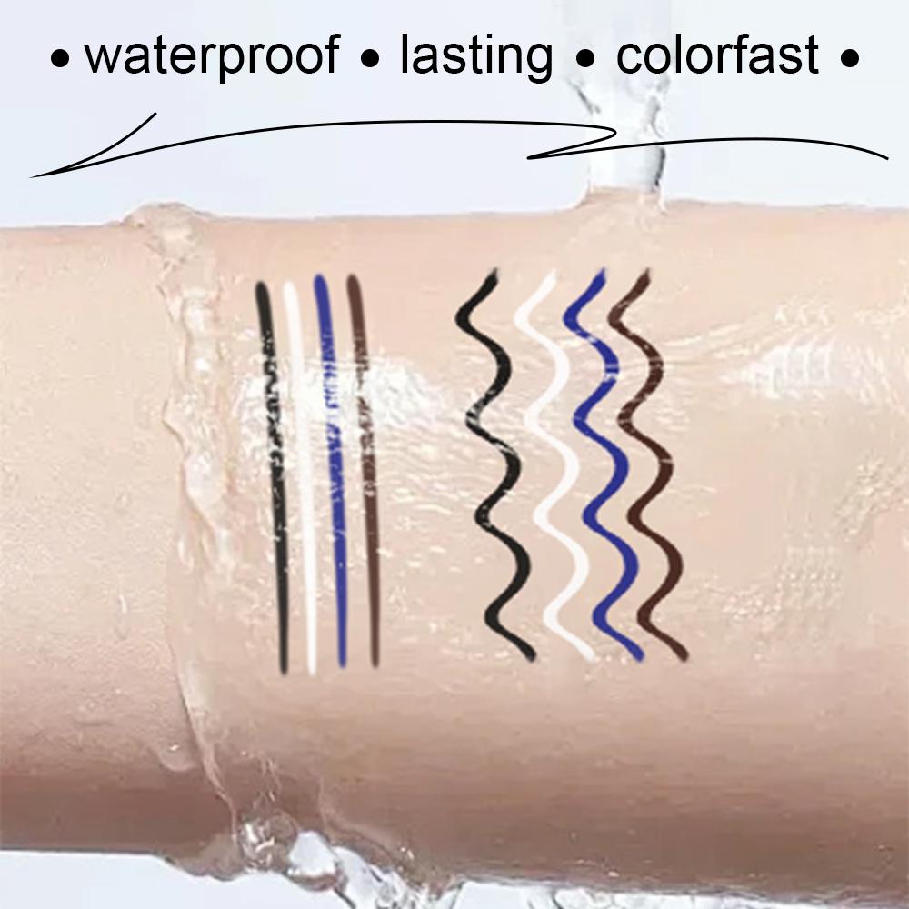 DUNUF 4 Pcs Durable Waterproof Eyeliner Pencil Non-smudging Soft Easy to Operate Sweat-proof and Easy to Color Beginner Friendly
