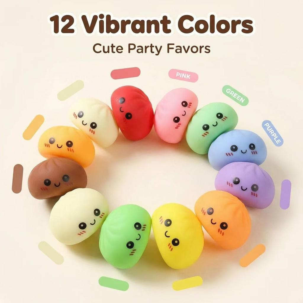 Mini Dumpling Squishy Stress Ball Fidget Toys Slow Rebound Stress Relief Pinch Decompression Toys for Children Adult