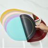 Waterproof Leather Oval Dining Table Placemat - Oil-Proof, Insulated Mat for Home & Hotel