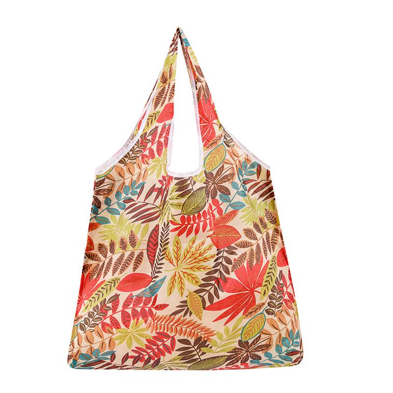Reusable Shopping Bags Women Foldable Tote Bag Portable Cloth Eco Grocery Bag Folding Large Capacity Fruit Vegetable Handbags