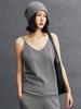 V-Neck Sleeveless Cashmere Knit Camisole Vest – Slim-Fit Women's Base Layer