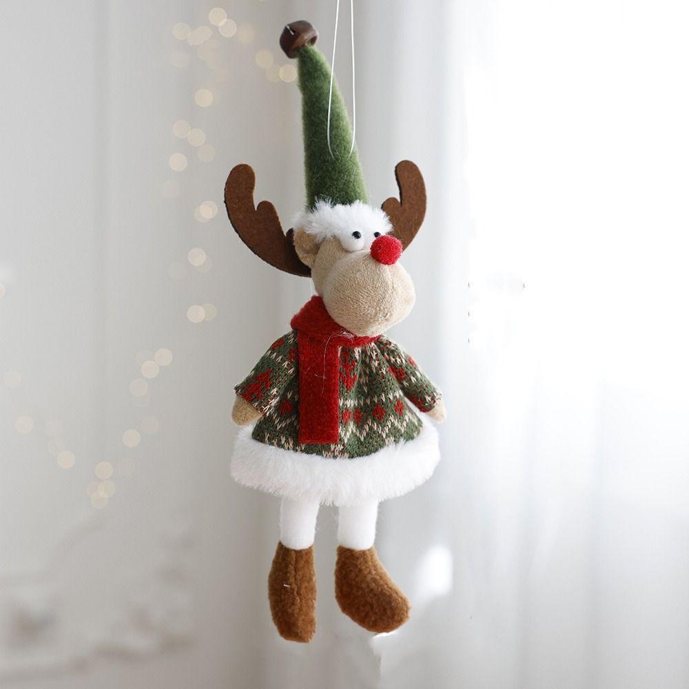 Cartoon Santa Claus Hanging Ornaments Elk Snowman Girl Christmas Tree Decoration  Party Favors