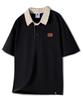 GHOST REPUBLIC Rugby Collared Short Sleeve Tee Gt-389_Black(Brown)