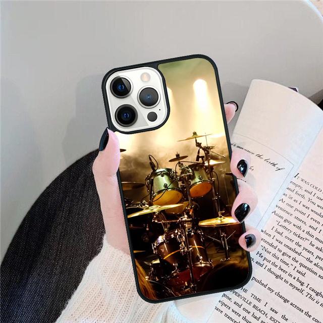 Musical Instrument Drum Coque Shell For iPhone 17 Air 15 16 14 13 12 Pro Max 11 Pro Max Plus Phone Case Cover