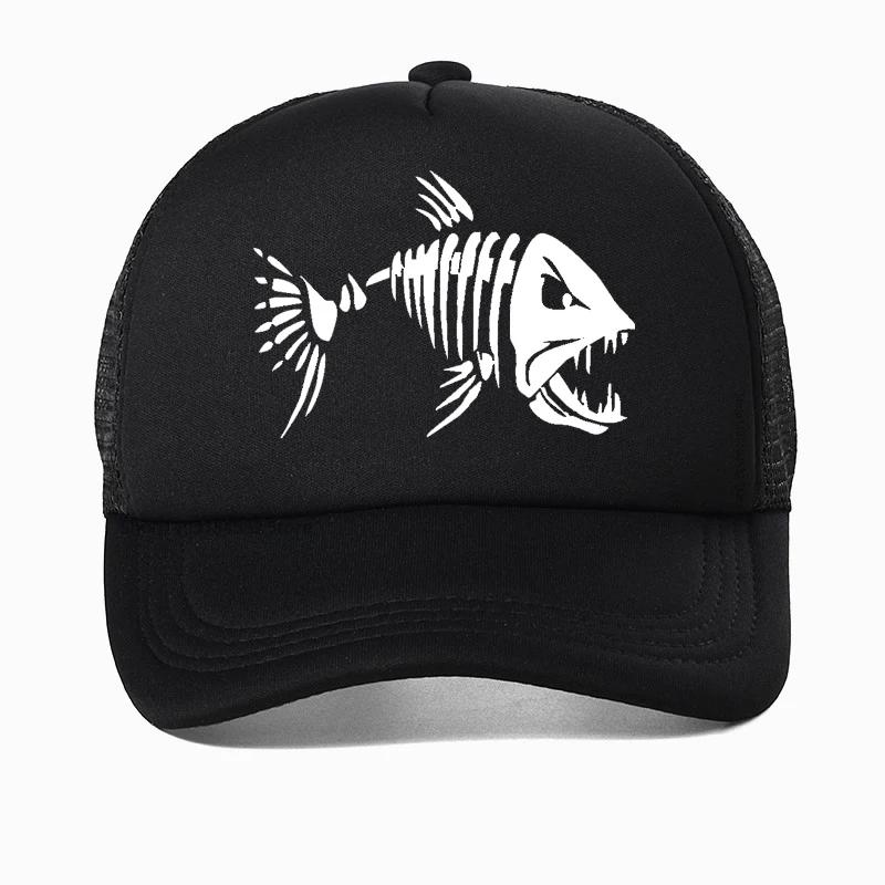 Fish Bone Unisexs Caps Camouflage Hunting Fishing Unisex Baseball Cap Summer Mesh Breathable Unisex Hat For Unisex Casual Bone Casquette