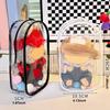 Colorful Transparent Protector Case Organizer Box for 17cm Labubu V3 Dolls Outdoor Display Bag With Keychain Doll Accessories
