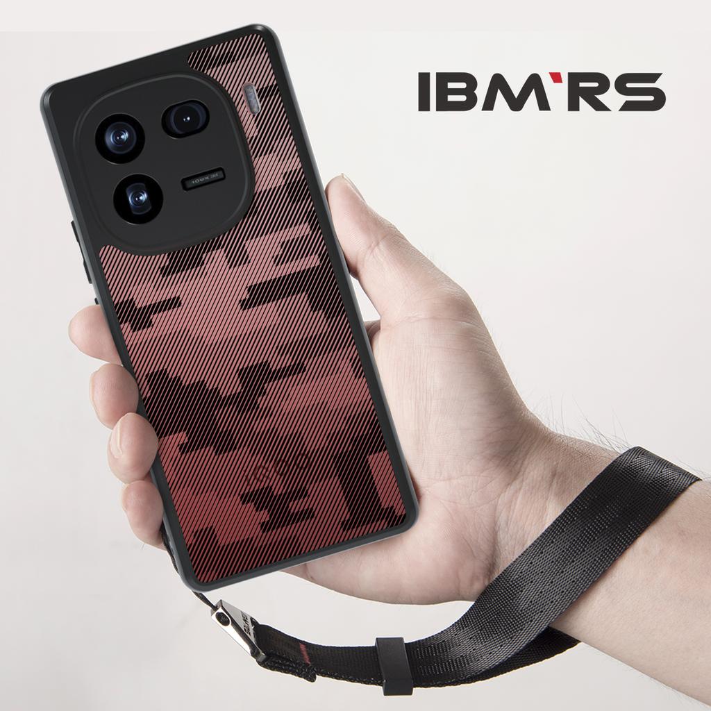(Comes with Wrist strap)IBMRS (Precise Cutouts for Camera Lenses) For Vivo IQOO 12 Pro Camo Case,Clear Hard Hard Back Shockproof Protective Cover