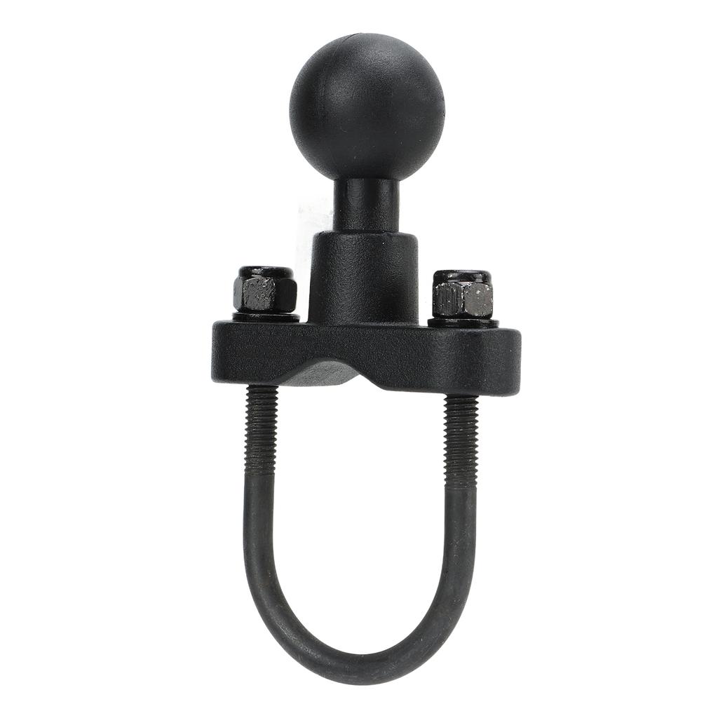U Bolt Handlebar Mounting Base 1in Ball Head Rubber Wrapping for Bicycles Motorcycles 12.7‑36mm Bar Rail