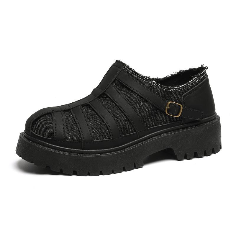 

Мужские кожаные туфли японского стиля, универсальные, с низким верхом, парижские туфли дерби с большой головой, осенние, британские, повседневные, мужские туфли 44