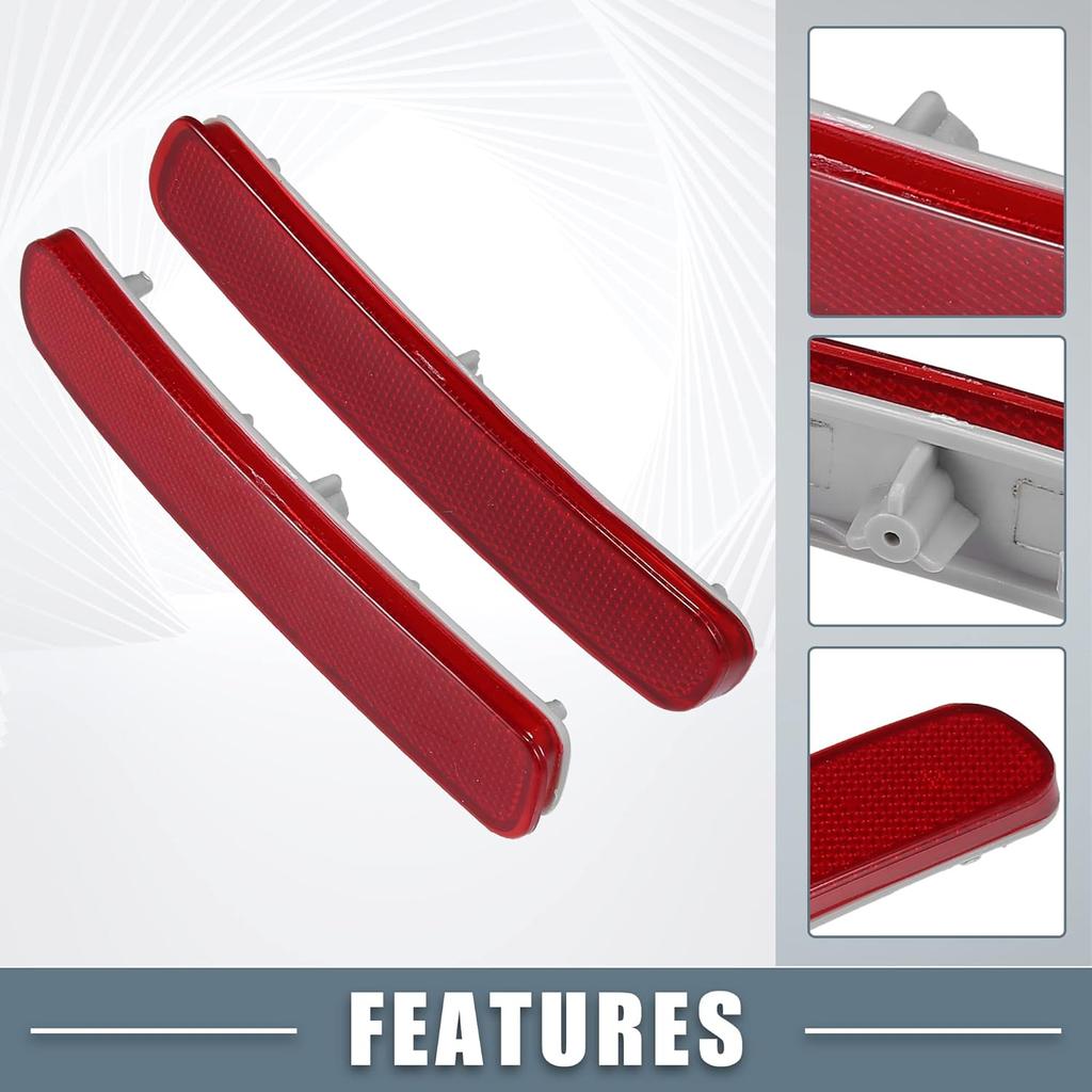 Rear Bumper Reflector Light 81920-0E021 81910-0E041 for Toyota Highlander 2011-2013 Left Right Side Red 1 Pair