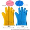 Heart-Shaped Heat-Resistant Silicone Kitchen Gloves - Non-Slip, Waterproof for Baking, BBQ, Grilling, and Microwave.