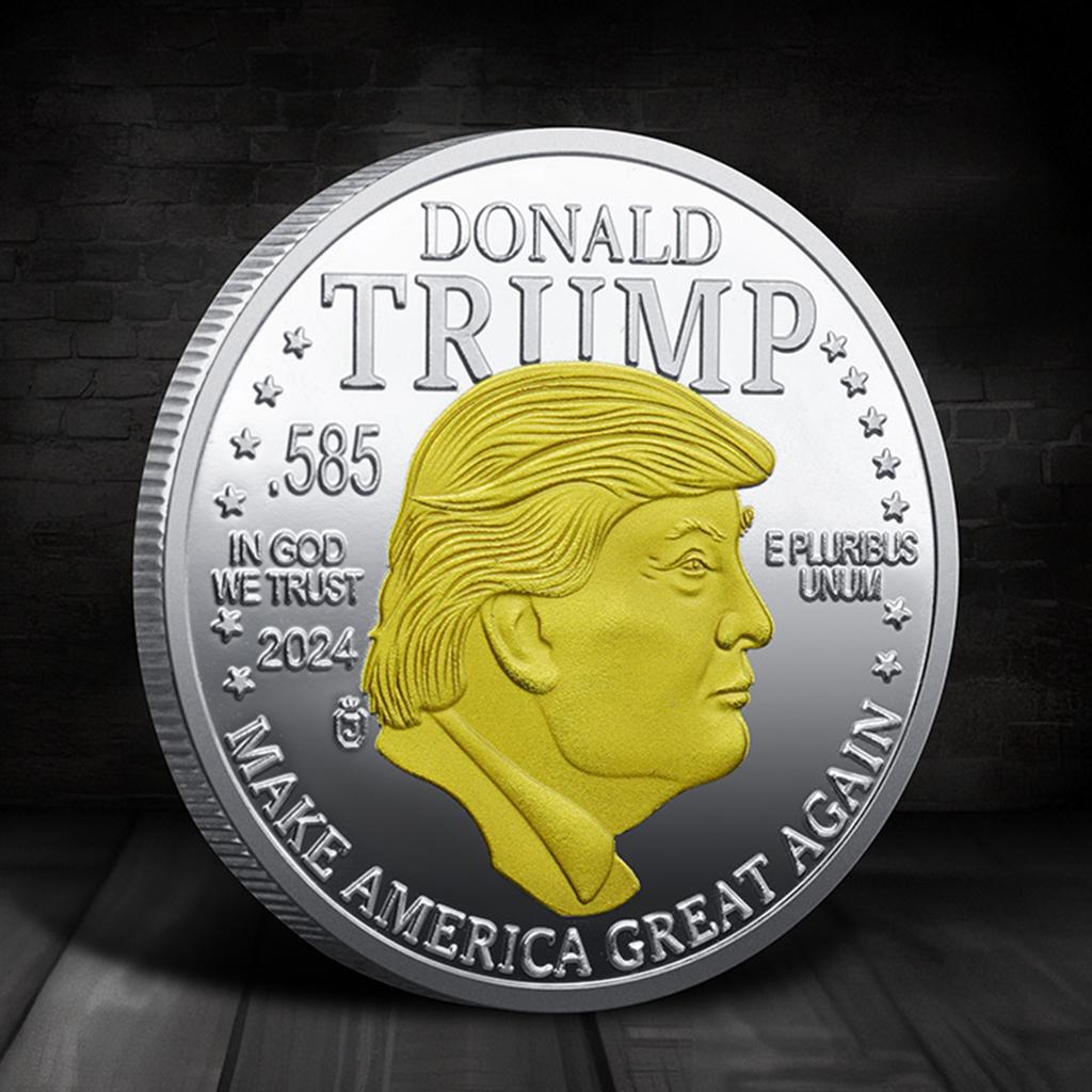 1 Stück Präsident der Vereinigten Staaten Trump USA Münze Gedenkmünze Souvenirs und Geschenke für Trump-Unterstützer Kunsthandwerk