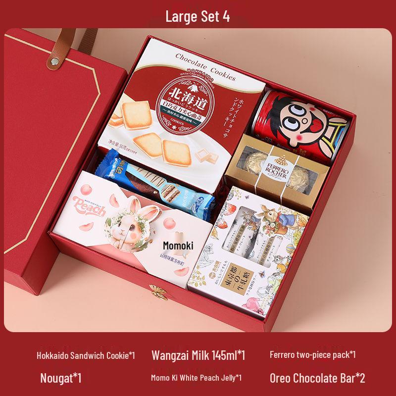 Elegant Wedding Candy Favor Box Set with Biscuits and Sweets