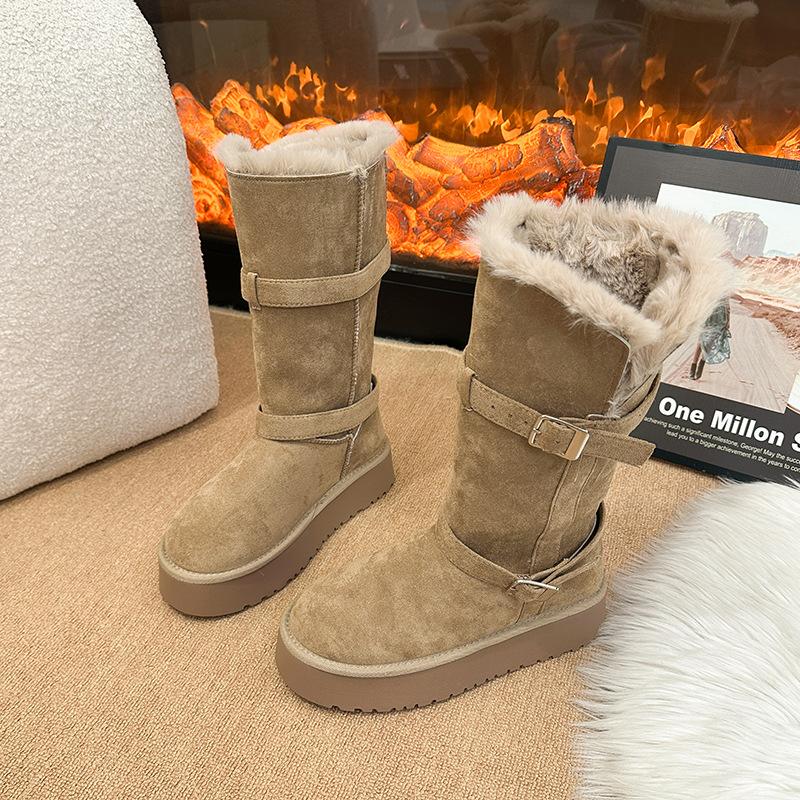 Women's Thick Soled Fashion Winter Lightweight Warm Anti Cold Snow Boots Non-slip Casual Sneakers Cotton Boots