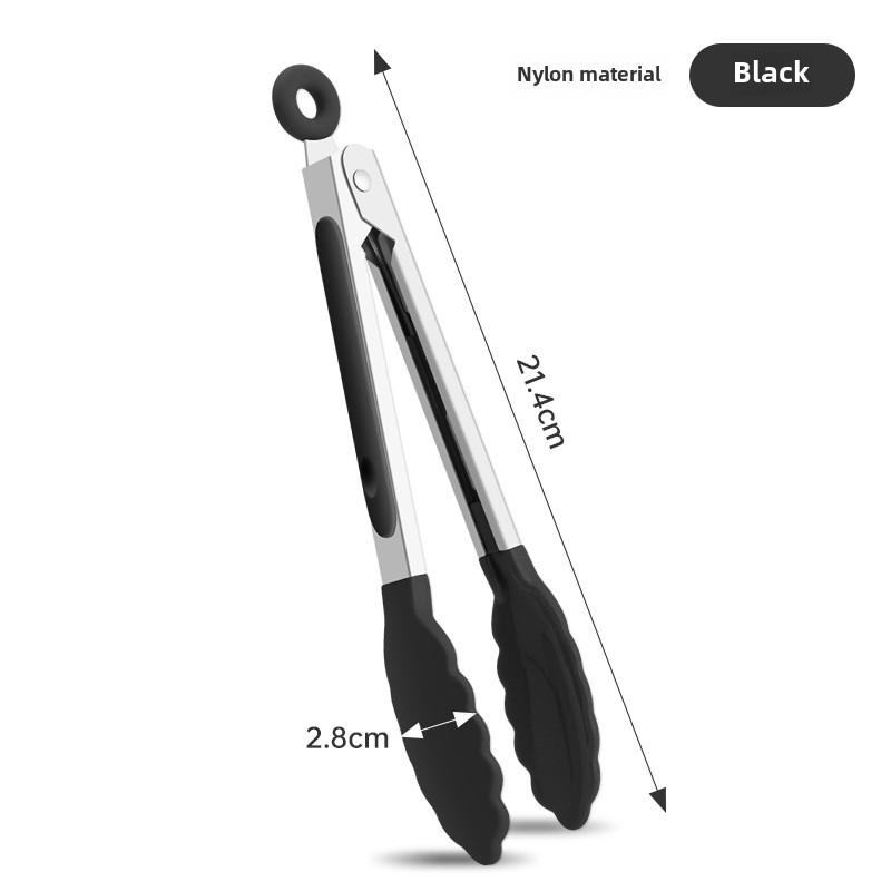 High temperature resistant nylon food clip stainless steel bread clip BBQ clip outdoor cooking