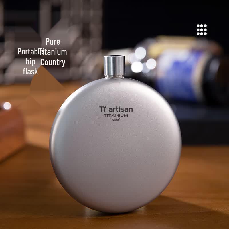 Ti artisan Pure Titanium Portable Hip Flask
