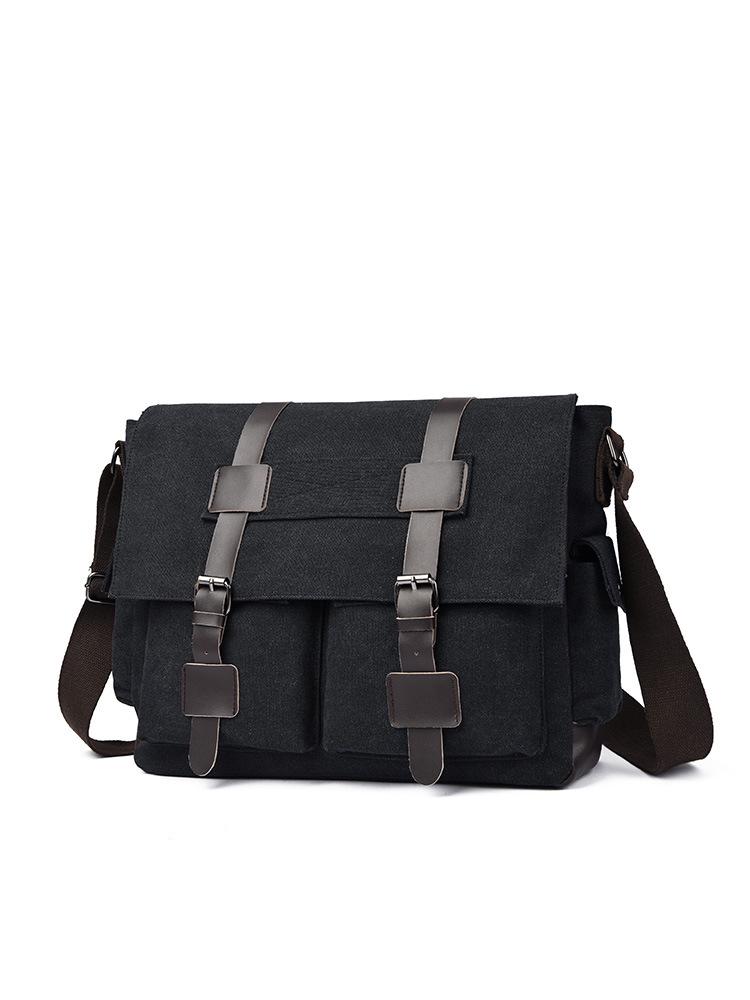Korean Canvas Messenger Bag: Trendy Large Capacity Shoulder Bag for Men, Students, and Camera Gear