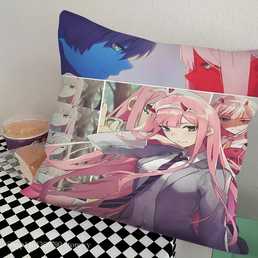 Anime Darling In The Franxx Pillow Case Square Pillow Bedroom Sofa Leisure Comfort Cushion Car Living Room Home Decoration