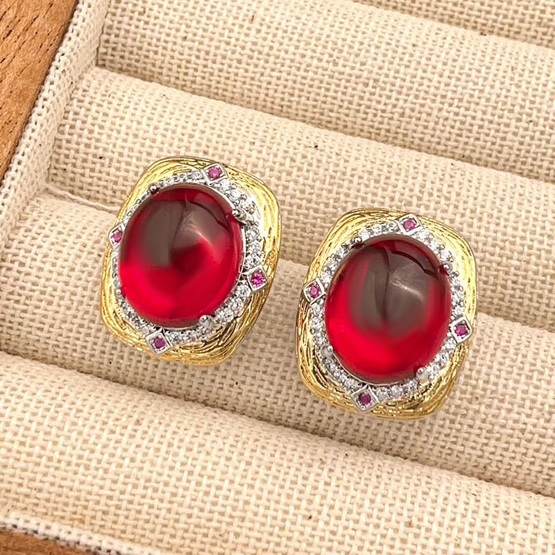 

Huabi Jewelry Имитация Однотонный Красный Корунд Ретро Легкий Люкс Комплект Главный 15 * 20-10 * 12