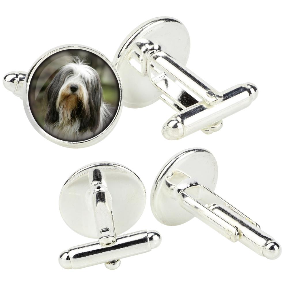 Bearded Collie, Highland Collie, Mountain Collie - cufflinks in a box, handmade jewelry, product of the Art-Dog brand