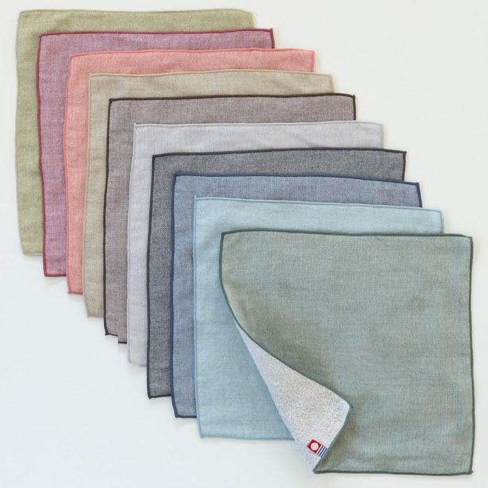 Top Factory Imabari Imabari Towel Handkerchiefs 25cm x 25cm Cotton Set (10-Pack: Black, Dark Blue, Wine, Green, Brown, Light Gray, Light