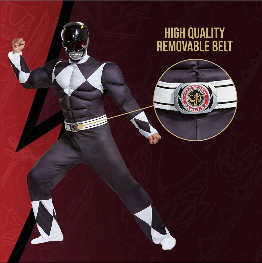 Black Ranger Muscle Classic Adult XL