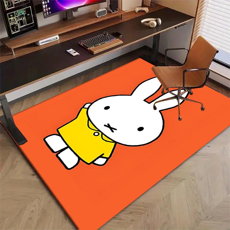 1pc Miffy3 Design Printed Area Rug Carpet for Bedroom Living Room Home Decor Rugs Mat Non Slip Mat Rug for Bedside
