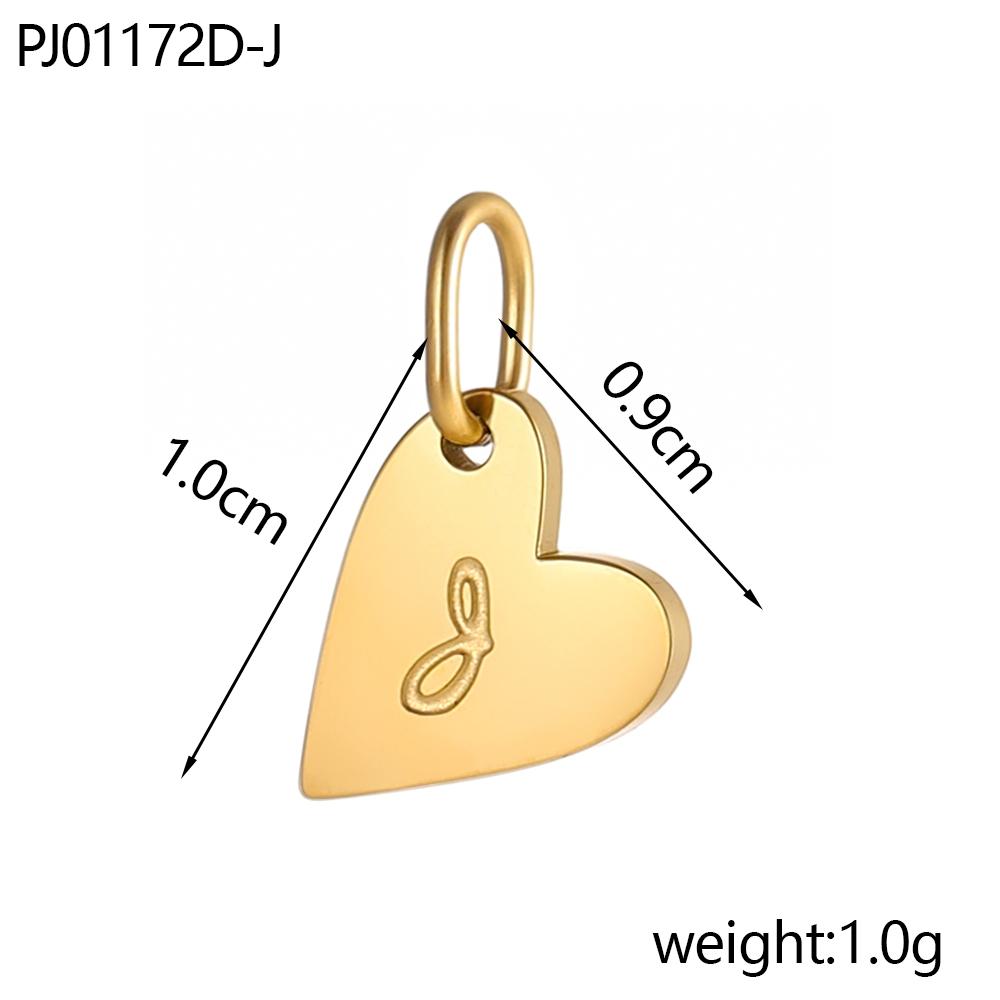 

CARLIDANA 14K Gold Plated DIY Accessories Simple Smooth Stainless Steel Love 26 Letters Pendant Necklace Earrings Fashion Charms Gold