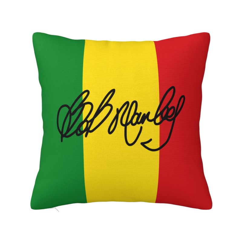 Fashion Jamaica Reggae Rock Bob Marley Cushion Cover xcm Soft Pillow Case for Sofa Square Pillowcase Home Decor