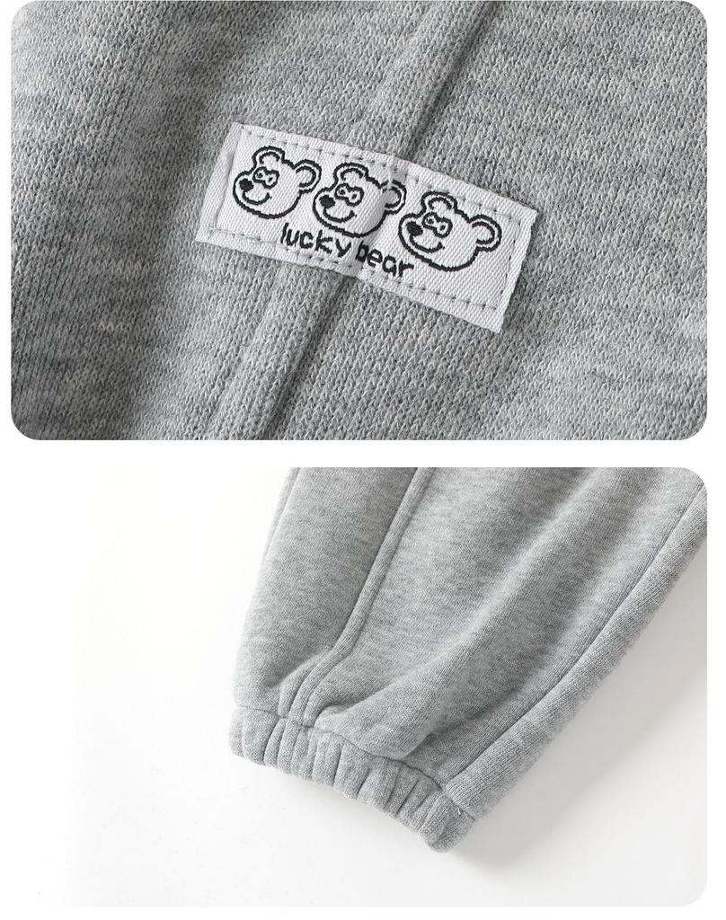 Kaka Panda Kids' Fleece-Lined Winter Pants - Warm Casual Trousers for Boys and Girls