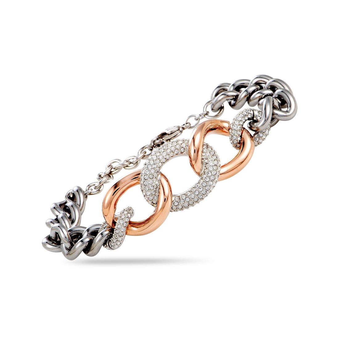 Swarovski Rose Gold And Silver Buckle Bracelet Women bracelets 5080042 Gold/Silver