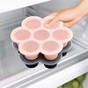 Ice Block Tray 7-Cavity Silicone Freezer Ice Block Mold Drinks Making Easy-Release Tool Non-Sticky Food Container for Home