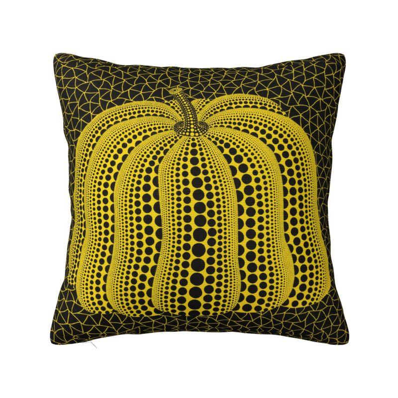 Luxury Yayoi Kusama Abstract Art Pumpkin Cushion Covers 45x45cm Velvet Pillow for Sofa Car Square Pillowcase Home Decorative