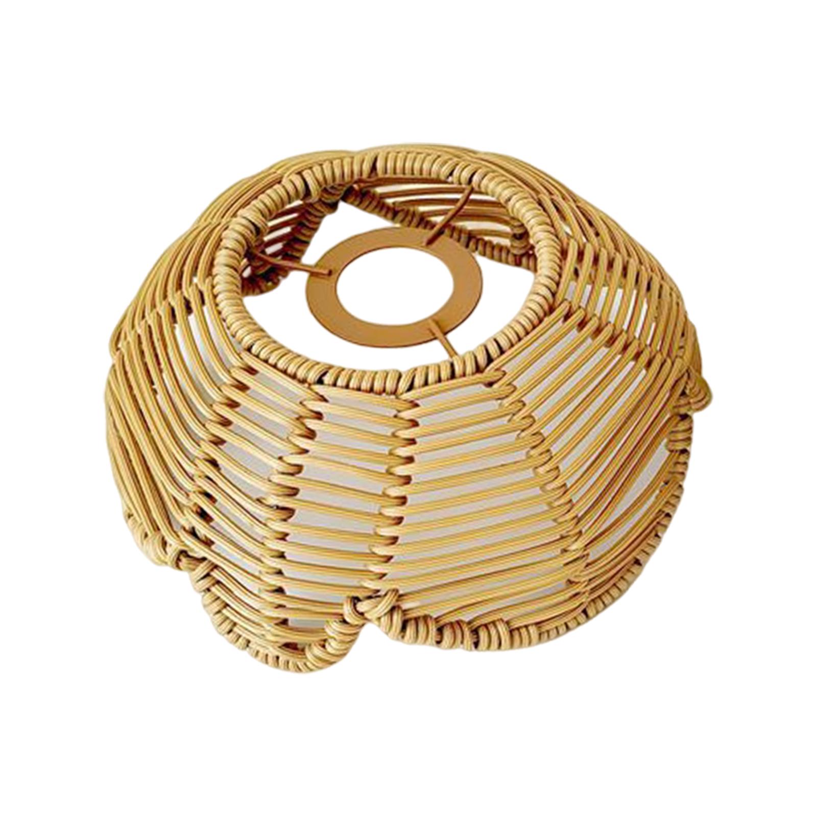 

Bohemian Rattan Lampshade, Decorative Chandelier Cover, Woven, чорний