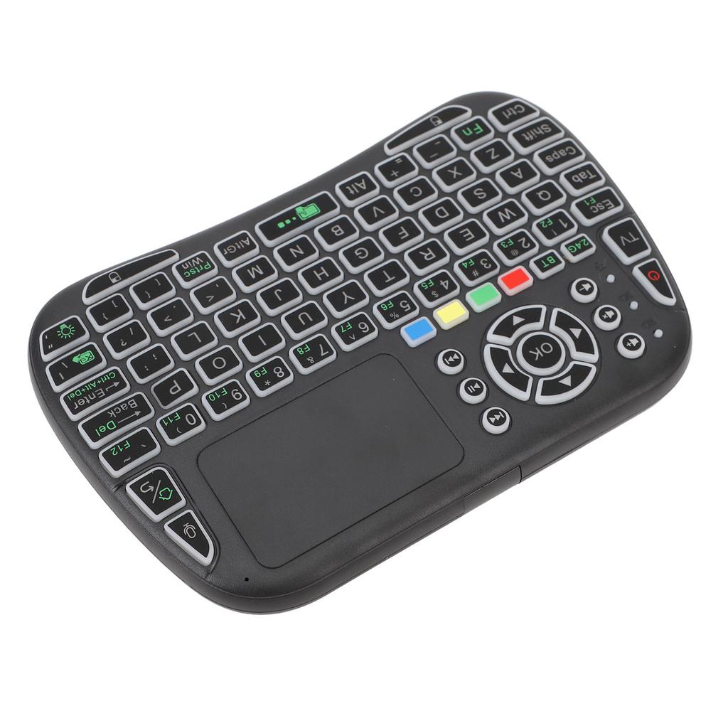 Mini Wireless Keyboard Handheld Remote Control Touchpad Fast Typing with RGB Backlight for Android TV Box