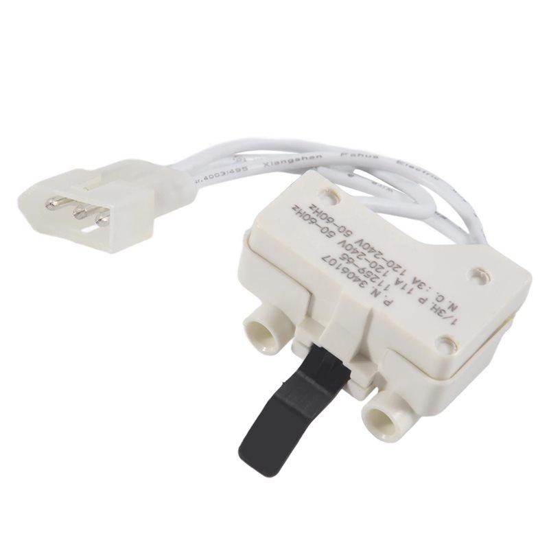 Dryer Door Switch For 3406109 3406107 Whirlpool, Kenmore, Sears, Maytag, Roper, Estate-B61B белый