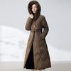 Sleeves Detachable Fashion Woman Parkas Winter Long Coats With Belt Hooded Thick Female Jackets