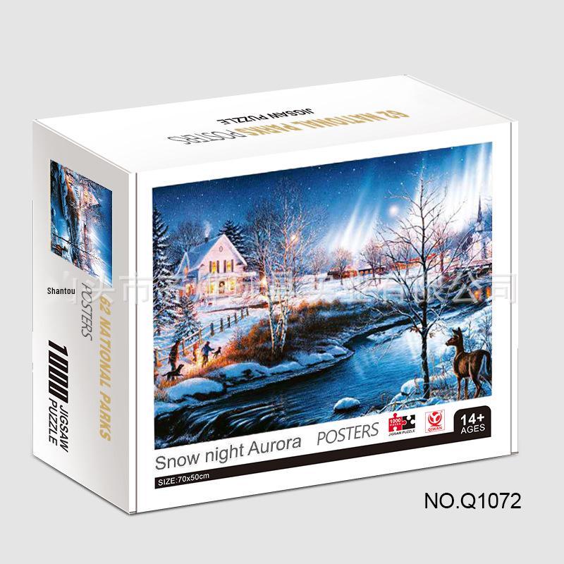 Qiwan 1000-Piece Animal & Landscape Jigsaw Puzzles for Adults & Kids