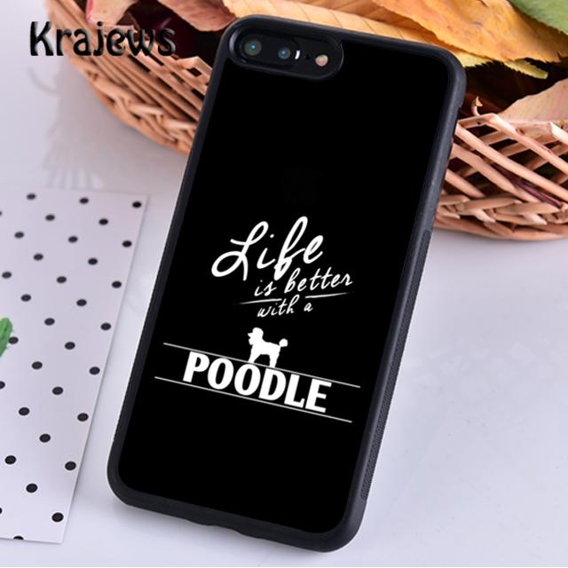 Funny Poodle Design Life Is Better With A Poodle Phone Case Cover For iPhone 17 Air 16 15 14 Plus 12 13 Pro Max