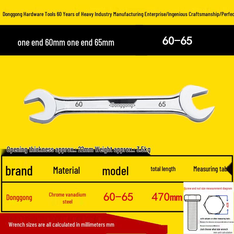 Donggong Professional Double-Ended Open-End Wrench and Crab Fork Pliers - National Standard Hardware Tools.