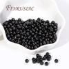 Metall Glatte Runde Nahtlose Perlen 2mm 3mm 4mm, 18K Schwarze Farbe Perlen Abstandshalter, Abstandshalter Perle, DIY Schmuckherstellung Zubehör Zubehör