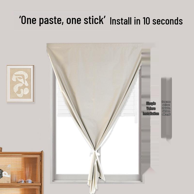 2025 New Style Velcro Blackout Curtains: No-Drill Heat Insulation for Bedroom & Balcony