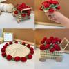 Rose Bouquet Crochet Coaster Kits Flower Coaster Crochet Starter Kits DIY Crochet Kits for Home Decoration