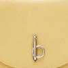Burberry Rocking Horse Logo Embossed Flap Closure Calfskin Saddle Bag Women Handbags Daffodil-Yellow 80811631