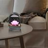 Tabletop Fountain with Light Battery/USB Operated Mini Desktop Waterfall Decoration Creative Flowing Water Fountain Ornaments