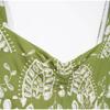 Printed Hollow Out Sling Women Dress Elegant Green Sleeveless Backless High Waist Dresses Female Summer Lady Beach Robe