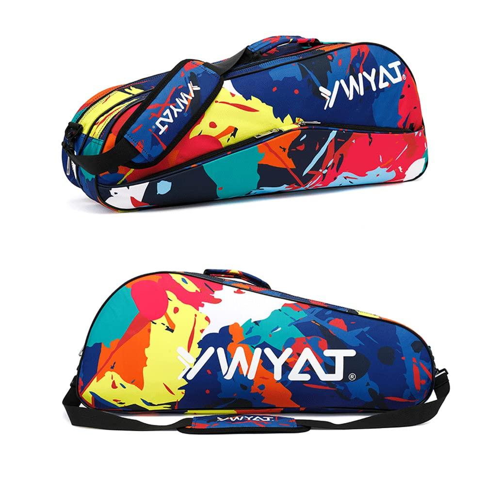 FMAFNLY Badminton Racket Tennis Sports Racket Club Holds 6 Badminton 4 Tennis Two Shoe Graffiti Yellow Bag, One-Shoulder Case, Storage, Activities,