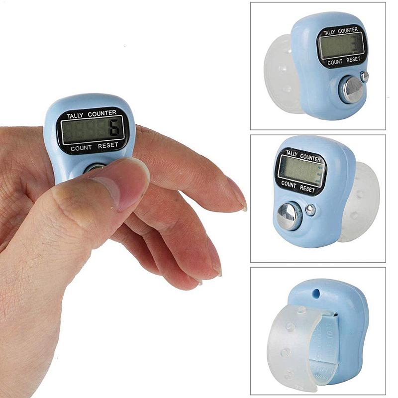 Mini Finger Ring Tally Counter Digital Electronic Knitting Row Counter Weave Tools Hand Held Stroke Counters Point Marker