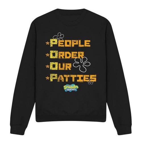 SpongeBob SquarePants Unisex Adult People Order Our Patties Sweatshirt