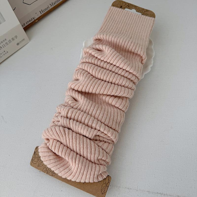 Soft Skin-Friendly Sweat-absorbent Knitted Leg Warmers White Leg Guards Korean Ins Style Foot Covers College JK Slouch Socks